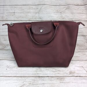 Longchamp Burgundy Le Pilage Tote Bag